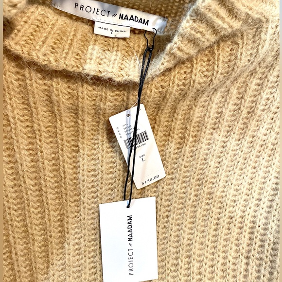 NWT Anthropologie Project Naadam camel poncho sweater, short (high-low) - Picture 2 of 4